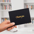 Geschenk Design Custom Danke Karten mit Umschlag, Kraftpapier Danke Karten Gold